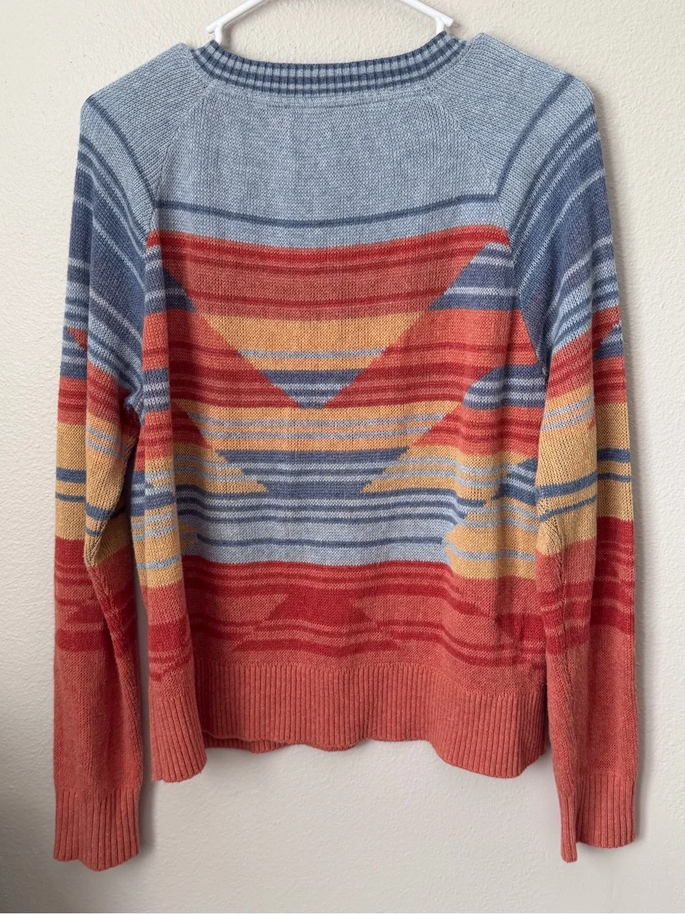 Pendleton Southwestern Striped Sweater Size S Crewneck Cotton Blend Western Boho - Picture 5 of 5